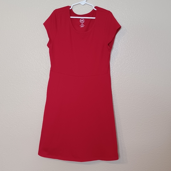 Wonder Nation Red Short Sleeve Dress Girl's Size Large (10-12) - Picture 1 of 9